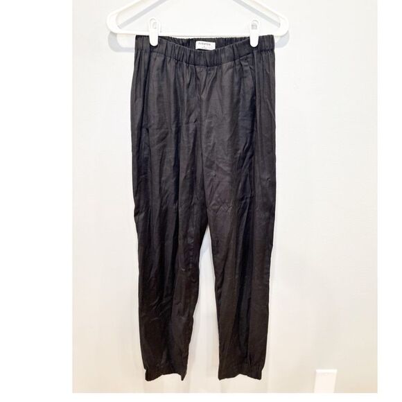 Aritzia babaton dexter linen blend tapered pant black - Picture 2 of 5